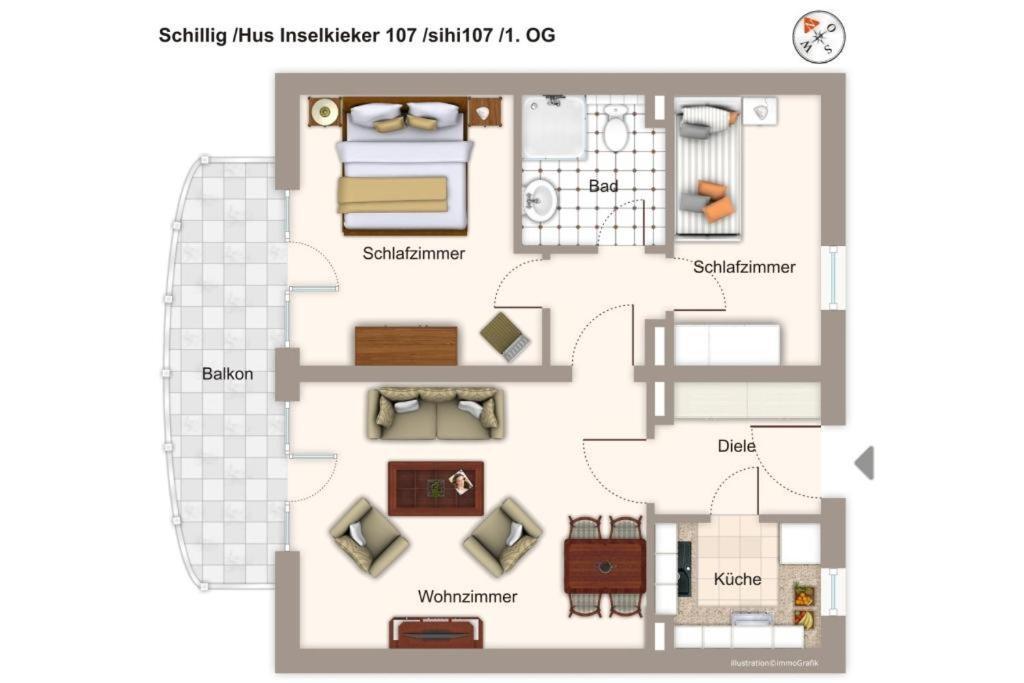 Hus Inselkieker Hus Inselkieker 107 Apartment Schillig Ngoại thất bức ảnh